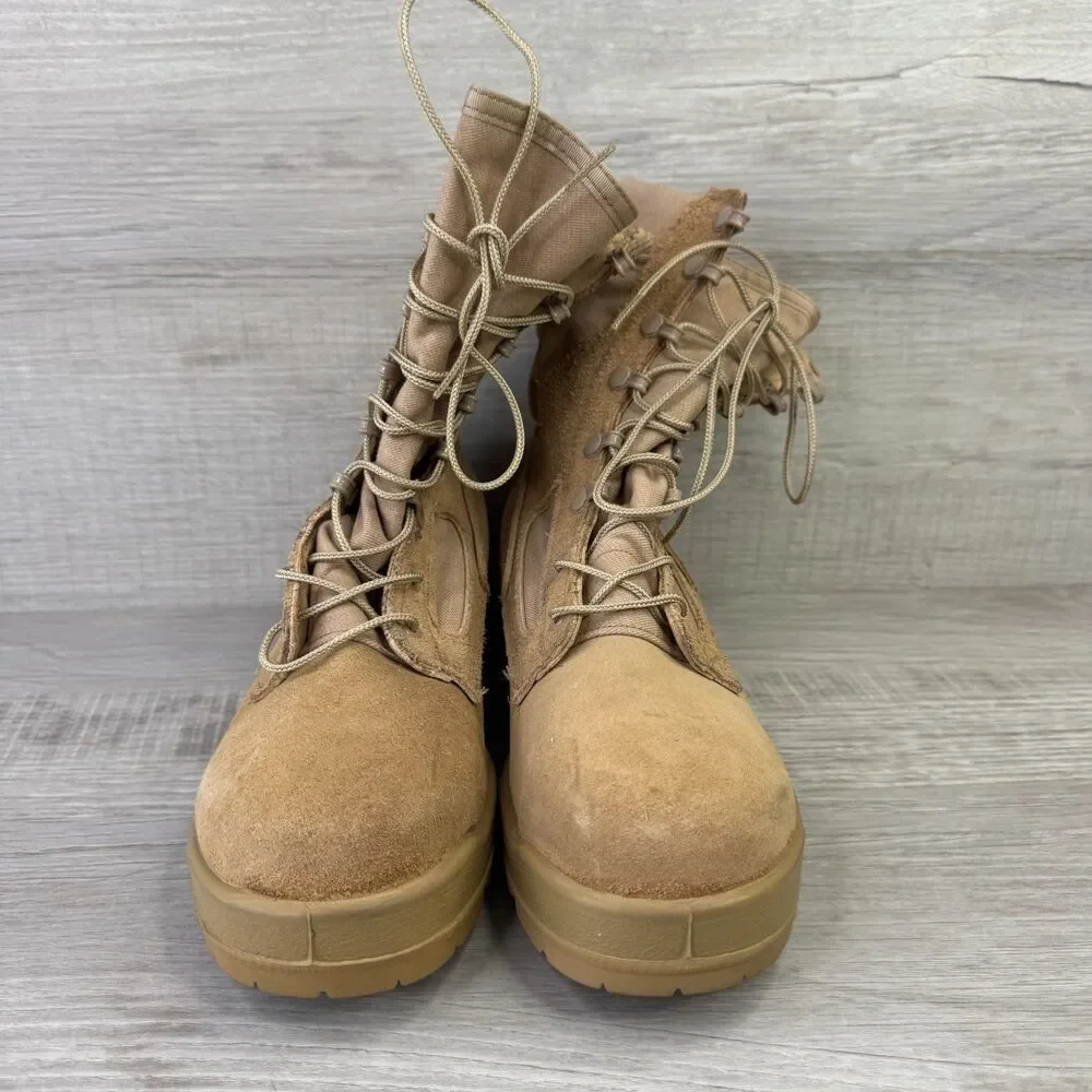 Belleville 390DES ST Mens 7 R Military Combat Boots Desert Tan Suede Hot Weather